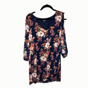 Lulus Mini Long Sleeve Floral Dress with open Sleeves Size Small